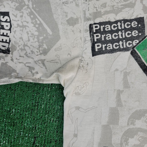 Vintage 90s Michigan State Spartans AOP Shirt Size XL All Over Print Made in USA - Picture 11 of 13